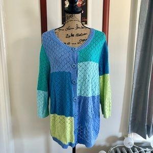 Colorblock knit sweater